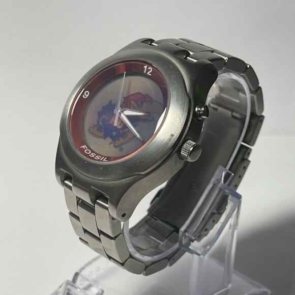 Kansas Jayhawks NCAA Stainless-Steel Kaleido Watch by Fossil NEW (RARE) - Picture 3 of 6